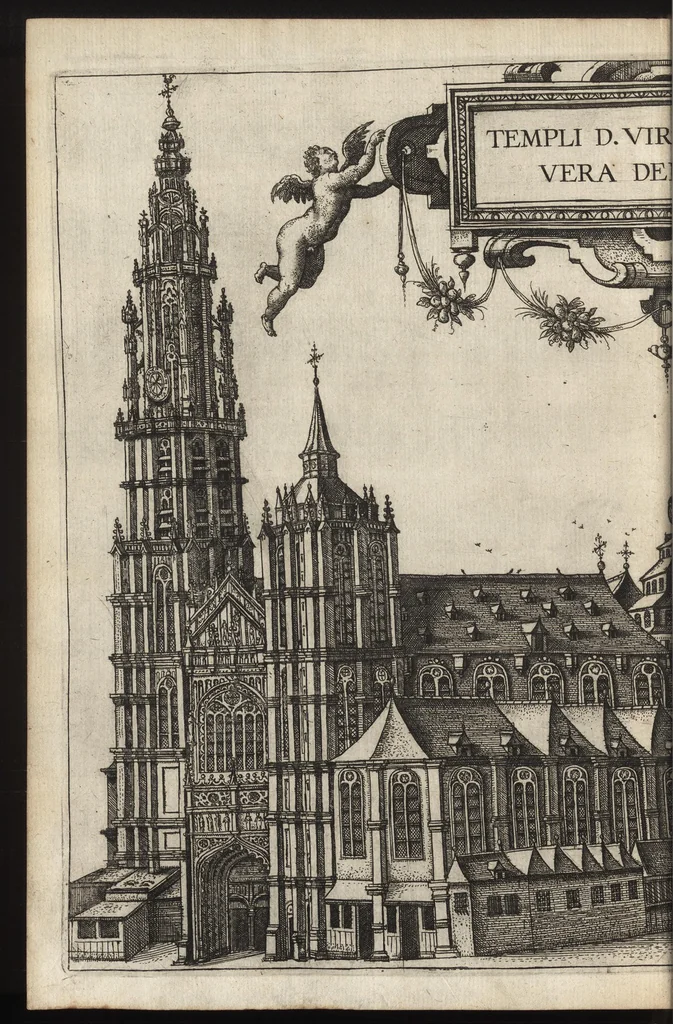 An illustration from Caroli ScribanI e Societate Iesu Origines Antuerpiensium, 1610, leaf 89