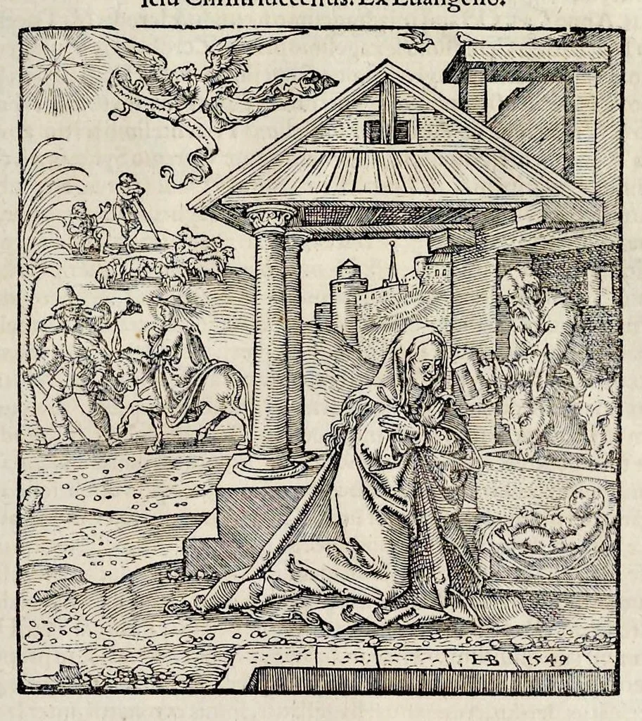 An illustration from Catalogvs annorvm et principvm siue monarcharvm mvndi geminvs : plerisqve in locis obscvrioribus illustratus & in caelebrioribus locupletatus atq[ue] à mendis, recognitione diligenti repurgatus : cum accessione multorum aliorum quae in priori aeditione non continebantur, quemadmodum suis locis toto libro uidere licebit, ab homine condito, usq[ue] in praesentem, à nato Christo, millesimum quingentesimum & quinquagesimum annum deductus & continuatus, 1550, leaf 106