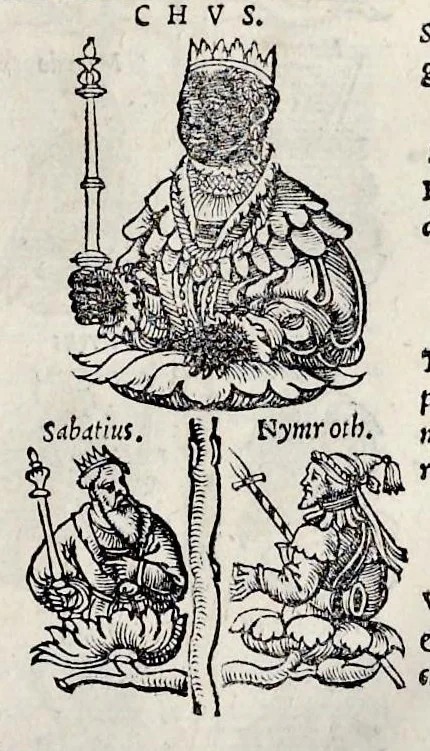 An illustration from Catalogvs annorvm et principvm siue monarcharvm mvndi geminvs : plerisqve in locis obscvrioribus illustratus & in caelebrioribus locupletatus atq[ue] à mendis, recognitione diligenti repurgatus : cum accessione multorum aliorum quae in priori aeditione non continebantur, quemadmodum suis locis toto libro uidere licebit, ab homine condito, usq[ue] in praesentem, à nato Christo, millesimum quingentesimum & quinquagesimum annum deductus & continuatus, 1550, leaf 22