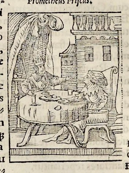 An illustration from Catalogvs annorvm et principvm siue monarcharvm mvndi geminvs : plerisqve in locis obscvrioribus illustratus & in caelebrioribus locupletatus atq[ue] à mendis, recognitione diligenti repurgatus : cum accessione multorum aliorum quae in priori aeditione non continebantur, quemadmodum suis locis toto libro uidere licebit, ab homine condito, usq[ue] in praesentem, à nato Christo, millesimum quingentesimum & quinquagesimum annum deductus & continuatus, 1550, leaf 28