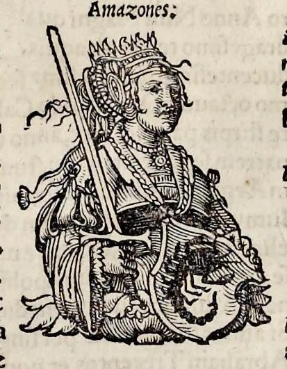 An illustration from Catalogvs annorvm et principvm siue monarcharvm mvndi geminvs : plerisqve in locis obscvrioribus illustratus & in caelebrioribus locupletatus atq[ue] à mendis, recognitione diligenti repurgatus : cum accessione multorum aliorum quae in priori aeditione non continebantur, quemadmodum suis locis toto libro uidere licebit, ab homine condito, usq[ue] in praesentem, à nato Christo, millesimum quingentesimum & quinquagesimum annum deductus & continuatus, 1550, leaf 28