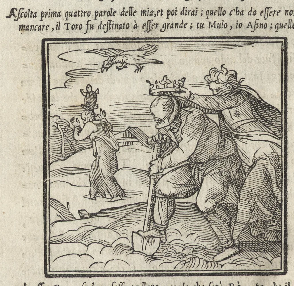 An illustration from La moral' filosophia del Doni, tratta da gli antichi scrittori, 1552, leaf 69