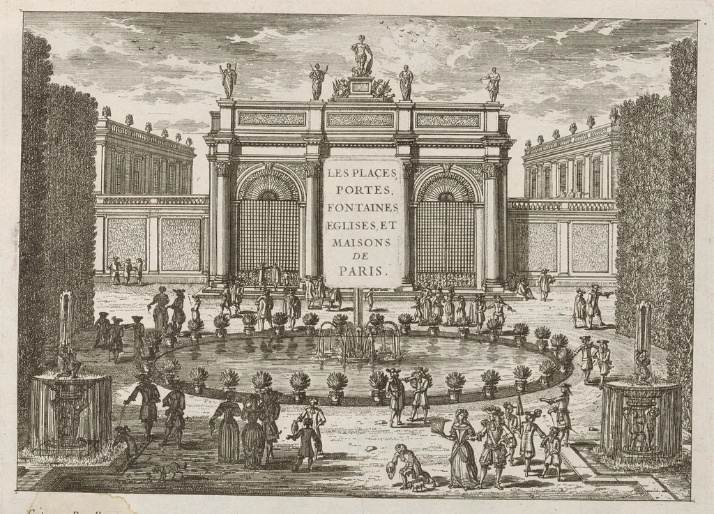 An illustration from Les places, portes, fontaines, eglises, et maisons de Paris, 1670, leaf 8
