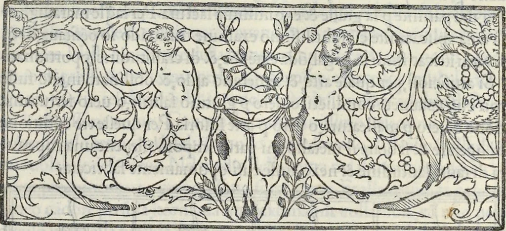 An illustration from La Hypnerotomachia di Poliphilo : cioè pvgna d'amore in sogno, dov'egli mostra, che tvtte le cose hvmane non sono altro che sogno, & doue narra molt'altre cose degne di cognitione, 1545, leaf 100