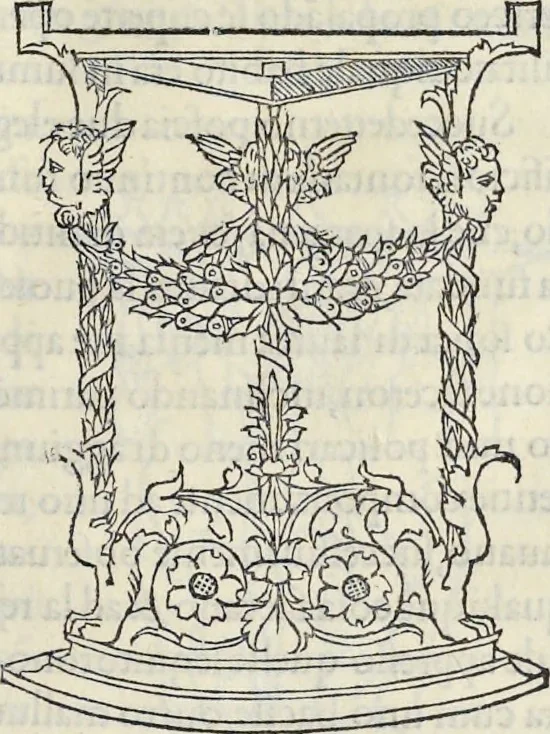 An illustration from La Hypnerotomachia di Poliphilo : cioè pvgna d'amore in sogno, dov'egli mostra, che tvtte le cose hvmane non sono altro che sogno, & doue narra molt'altre cose degne di cognitione, 1545, leaf 106