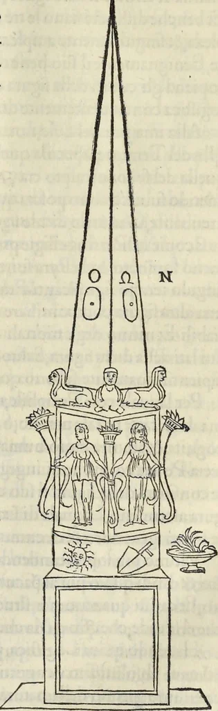 An illustration from La Hypnerotomachia di Poliphilo : cioè pvgna d'amore in sogno, dov'egli mostra, che tvtte le cose hvmane non sono altro che sogno, & doue narra molt'altre cose degne di cognitione, 1545, leaf 132