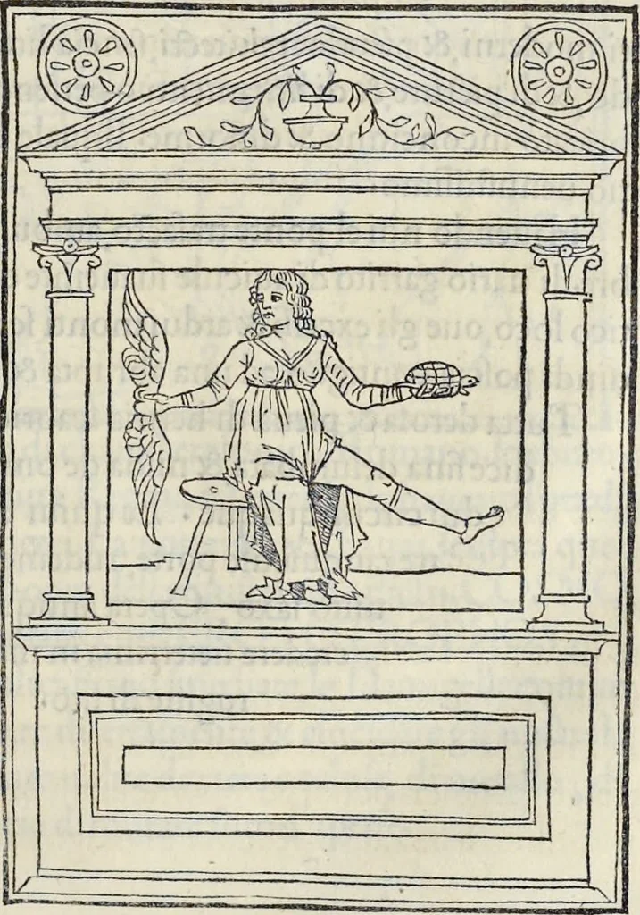 An illustration from La Hypnerotomachia di Poliphilo : cioè pvgna d'amore in sogno, dov'egli mostra, che tvtte le cose hvmane non sono altro che sogno, & doue narra molt'altre cose degne di cognitione, 1545, leaf 136
