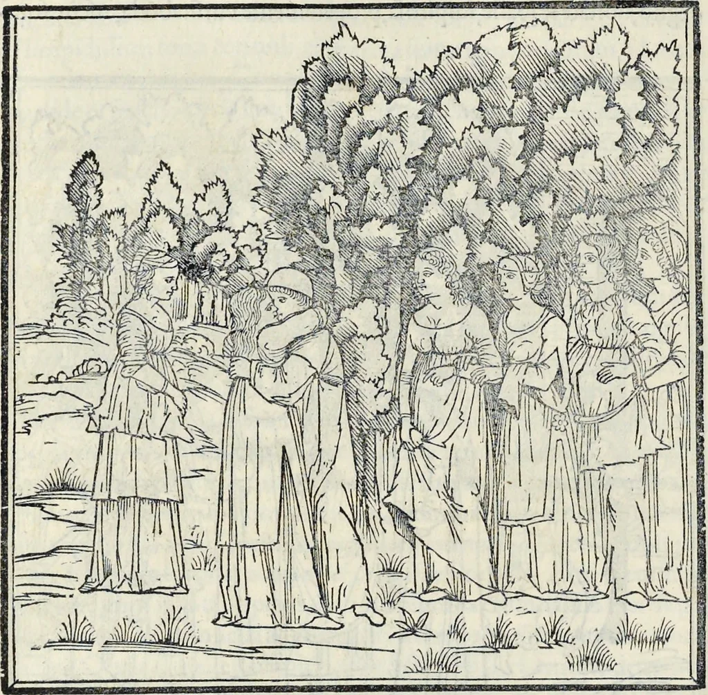 An illustration from La Hypnerotomachia di Poliphilo : cioè pvgna d'amore in sogno, dov'egli mostra, che tvtte le cose hvmane non sono altro che sogno, & doue narra molt'altre cose degne di cognitione, 1545, leaf 143