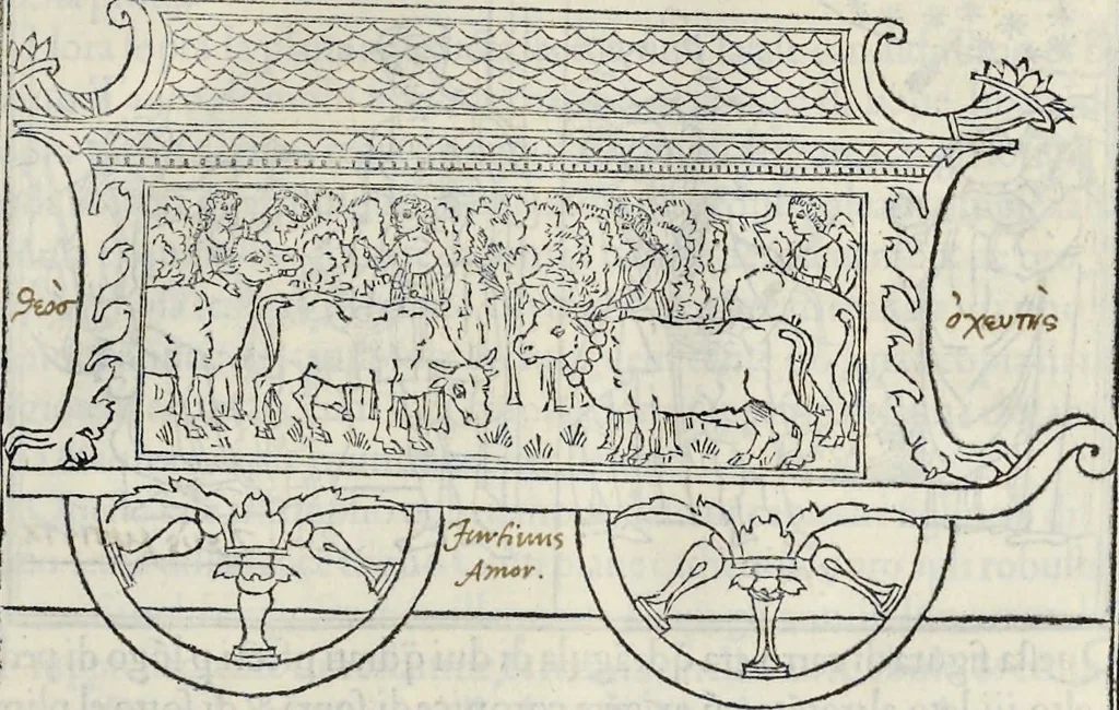 An illustration from La Hypnerotomachia di Poliphilo : cioè pvgna d'amore in sogno, dov'egli mostra, che tvtte le cose hvmane non sono altro che sogno, & doue narra molt'altre cose degne di cognitione, 1545, leaf 162