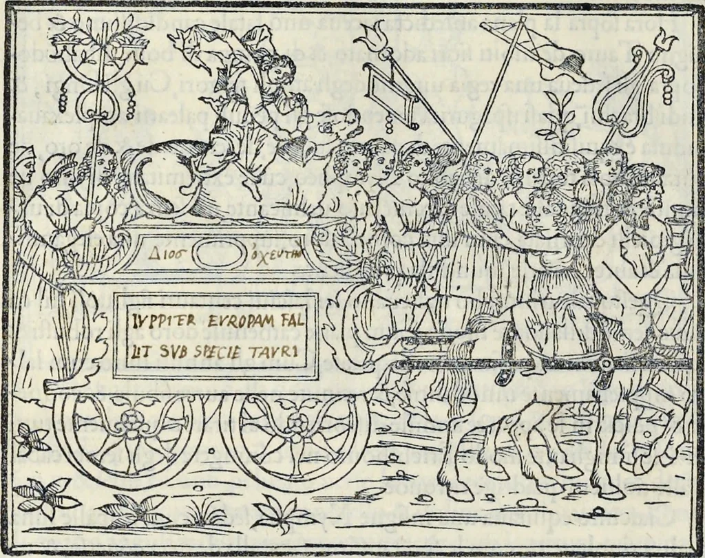 An illustration from La Hypnerotomachia di Poliphilo : cioè pvgna d'amore in sogno, dov'egli mostra, che tvtte le cose hvmane non sono altro che sogno, & doue narra molt'altre cose degne di cognitione, 1545, leaf 165