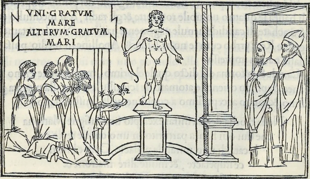 An illustration from La Hypnerotomachia di Poliphilo : cioè pvgna d'amore in sogno, dov'egli mostra, che tvtte le cose hvmane non sono altro che sogno, & doue narra molt'altre cose degne di cognitione, 1545, leaf 167