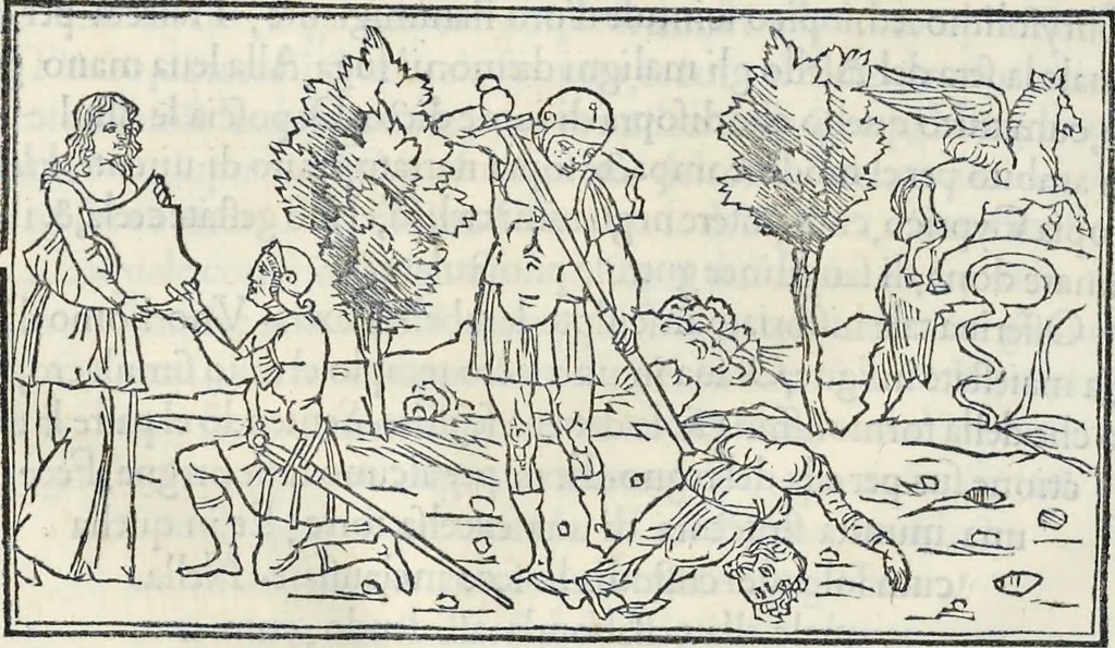 An illustration from La Hypnerotomachia di Poliphilo : cioè pvgna d'amore in sogno, dov'egli mostra, che tvtte le cose hvmane non sono altro che sogno, & doue narra molt'altre cose degne di cognitione, 1545, leaf 171