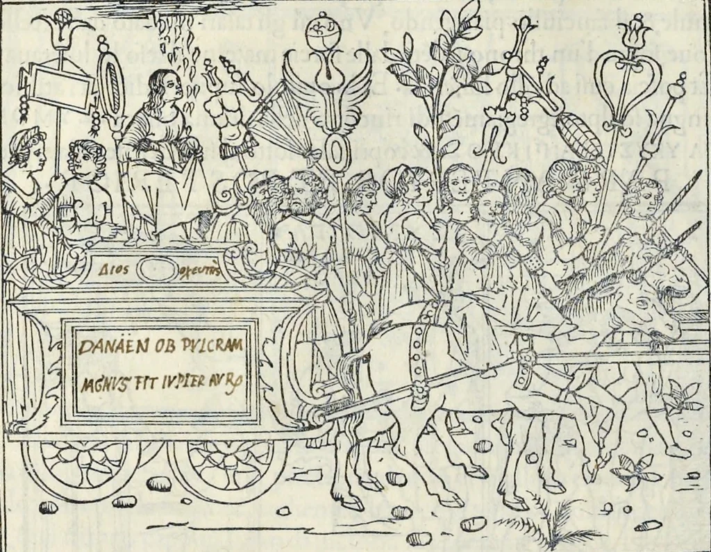 An illustration from La Hypnerotomachia di Poliphilo : cioè pvgna d'amore in sogno, dov'egli mostra, che tvtte le cose hvmane non sono altro che sogno, & doue narra molt'altre cose degne di cognitione, 1545, leaf 173