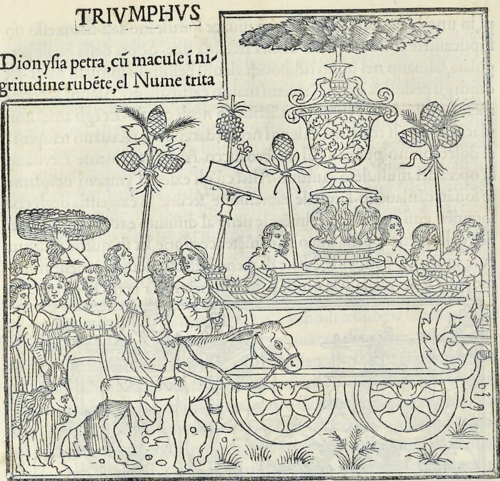 An illustration from La Hypnerotomachia di Poliphilo : cioè pvgna d'amore in sogno, dov'egli mostra, che tvtte le cose hvmane non sono altro che sogno, & doue narra molt'altre cose degne di cognitione, 1545, leaf 179