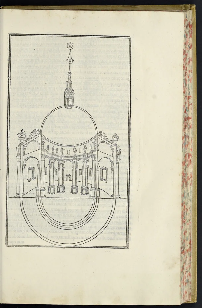 An illustration from La Hypnerotomachia di Poliphilo : cioè pvgna d'amore in sogno, dov'egli mostra, che tvtte le cose hvmane non sono altro che sogno, & doue narra molt'altre cose degne di cognitione, 1545, leaf 208
