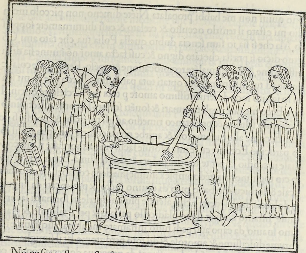 An illustration from La Hypnerotomachia di Poliphilo : cioè pvgna d'amore in sogno, dov'egli mostra, che tvtte le cose hvmane non sono altro che sogno, & doue narra molt'altre cose degne di cognitione, 1545, leaf 220