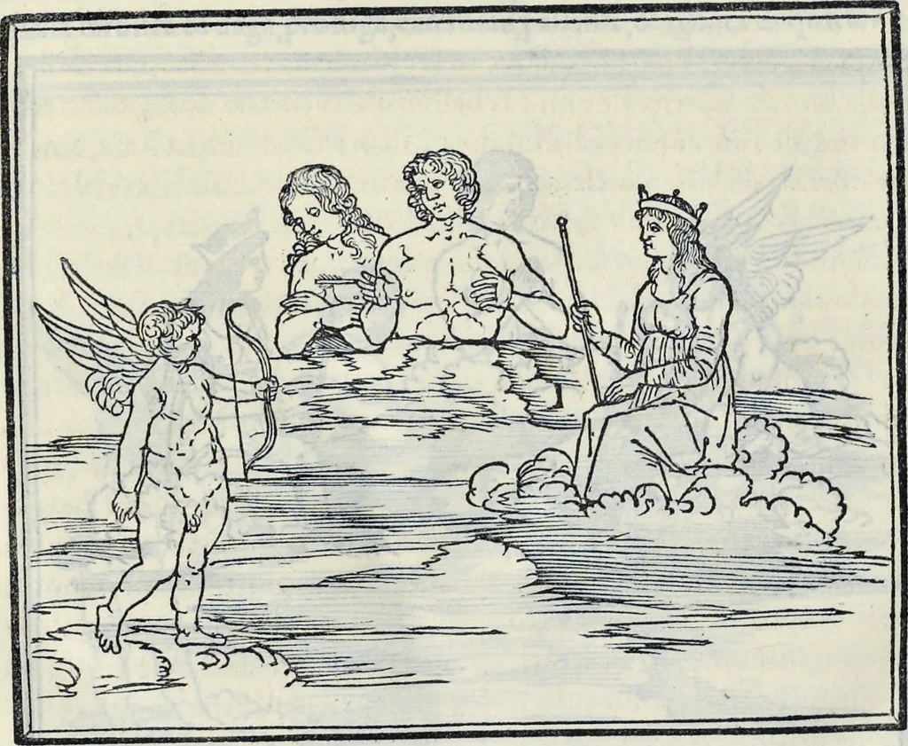 An illustration from La Hypnerotomachia di Poliphilo : cioè pvgna d'amore in sogno, dov'egli mostra, che tvtte le cose hvmane non sono altro che sogno, & doue narra molt'altre cose degne di cognitione, 1545, leaf 461