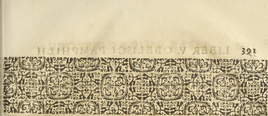 An illustration from Athanasii Kircheri e Soc. Iesu Obeliscus Pamphilius, hoc est, Interpretatio noua & hucusque intentata obelisci hieroglyphici quem non ita pridem ex veteri hippodromo Antonini Caracallae Caesaris, in agonale forum transtulit, integritati restituit & in Vbis Aeternae ornamentum erexit Innocentius X. Pont. Max. : in quo post varia Aegyptiacae, Chaldaicae, Hebraicae, Graecanicae antiquitatis doctrinaeque qua sacrae, qua profanae monumenta, veterum tandem theologia, hieroglyphicis inuoluta symbolis, detecta e tenebris in lucem asseritur, 1650, leaf 464