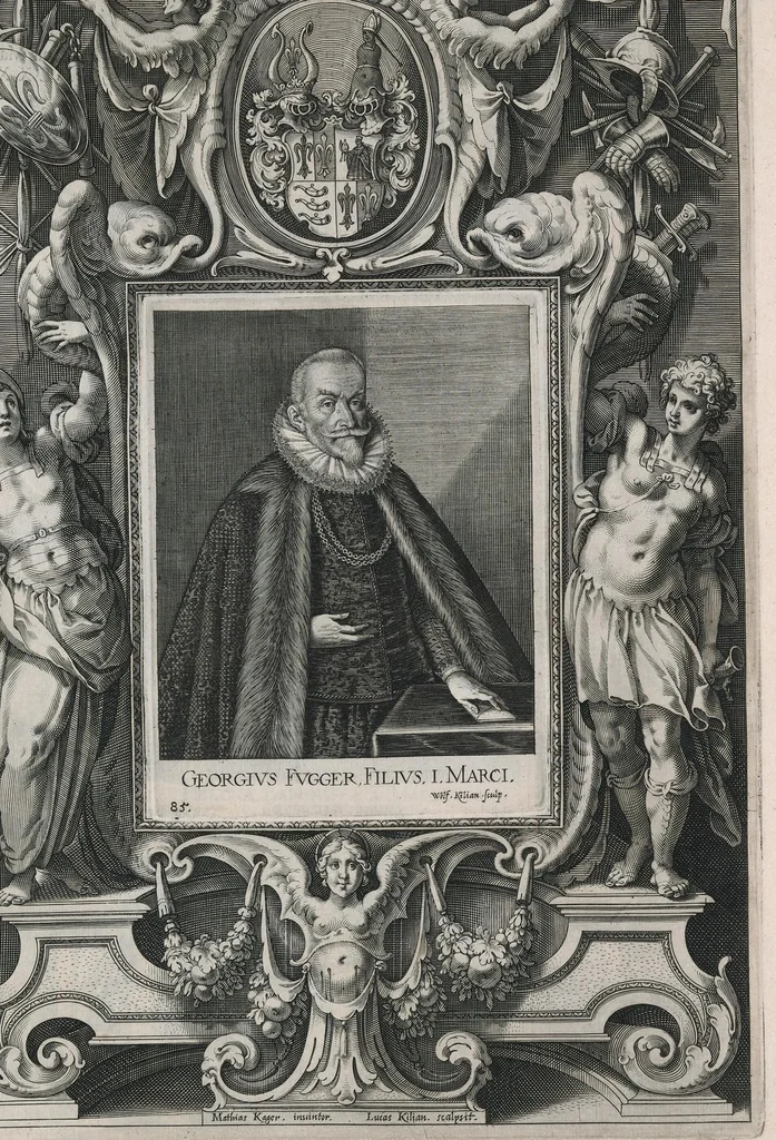 An illustration from Fuggerorum et Fuggerarum : quae in familia natae, quaèue in familiam transierunt, quot extant aere expressae imagines, 1618, leaf 178