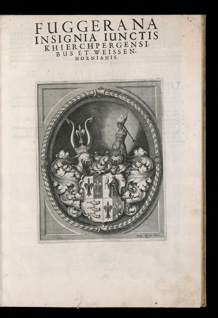 An illustration from Fuggerorum et Fuggerarum : quae in familia natae, quaèue in familiam transierunt, quot extant aere expressae imagines, 1618, leaf 8