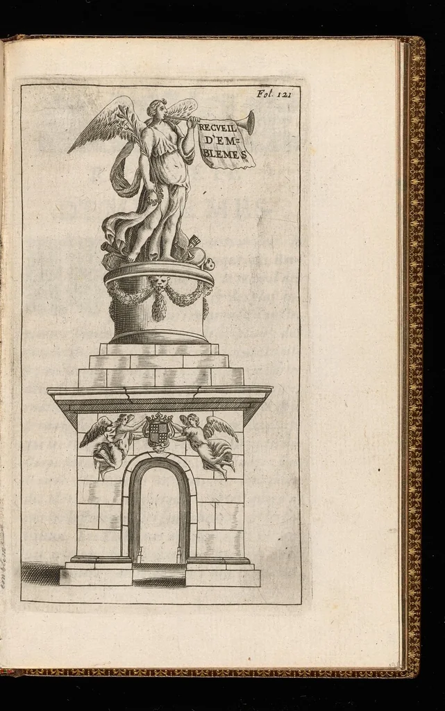 An illustration from L'art des emblemes, 1662, leaf 140