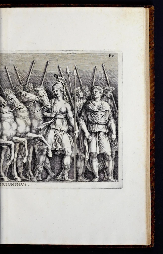 An illustration from Iconologia deorum, oder, Abbildung der Götter : welche von den Alten verehret worden : aus den welt-berühmtesten Antichen der Griechischen und Römischen Statuen : auch in Marmel, Porfido-Stein, Metall, Agat, Onyx, Sardonich und andren Edelsteinen befindlichen Bildereyen, sorgfältig abgesehen ..., 1680, leaf 314