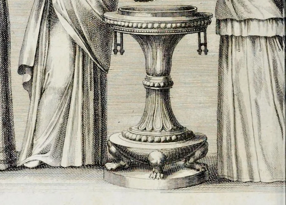 An illustration from Iconologia deorum, oder, Abbildung der Götter : welche von den Alten verehret worden : aus den welt-berühmtesten Antichen der Griechischen und Römischen Statuen : auch in Marmel, Porfido-Stein, Metall, Agat, Onyx, Sardonich und andren Edelsteinen befindlichen Bildereyen, sorgfältig abgesehen ..., 1680, leaf 331