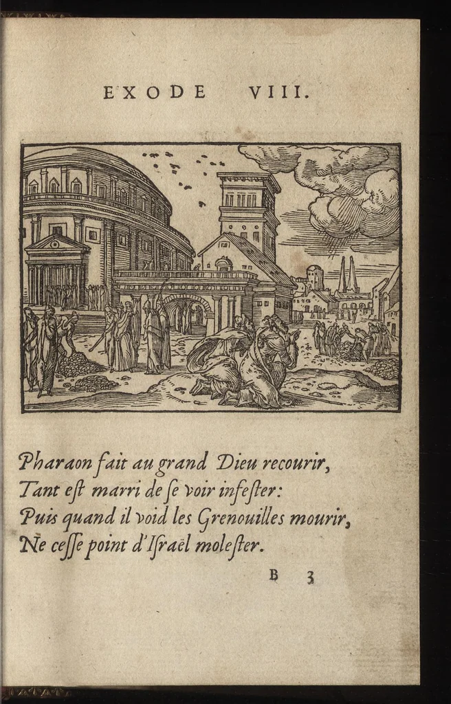 An illustration from Qvadrins historiqves d'Exode, 1553, leaf 26