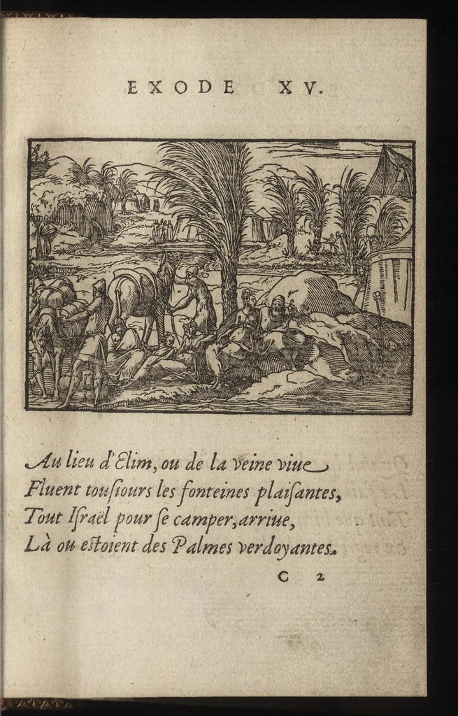 An illustration from Qvadrins historiqves d'Exode, 1553, leaf 40