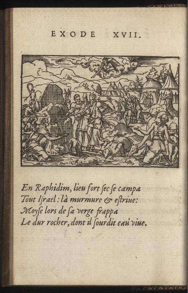 An illustration from Qvadrins historiqves d'Exode, 1553, leaf 47