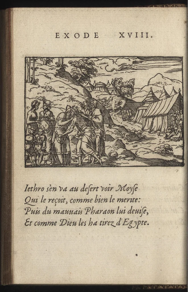 An illustration from Qvadrins historiqves d'Exode, 1553, leaf 49