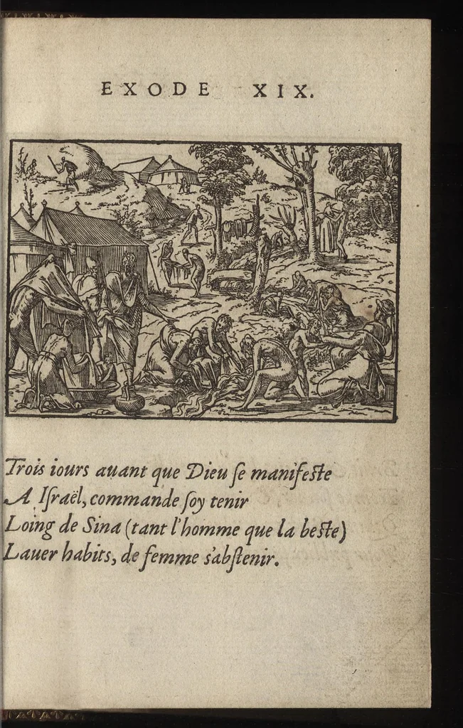 An illustration from Qvadrins historiqves d'Exode, 1553, leaf 52