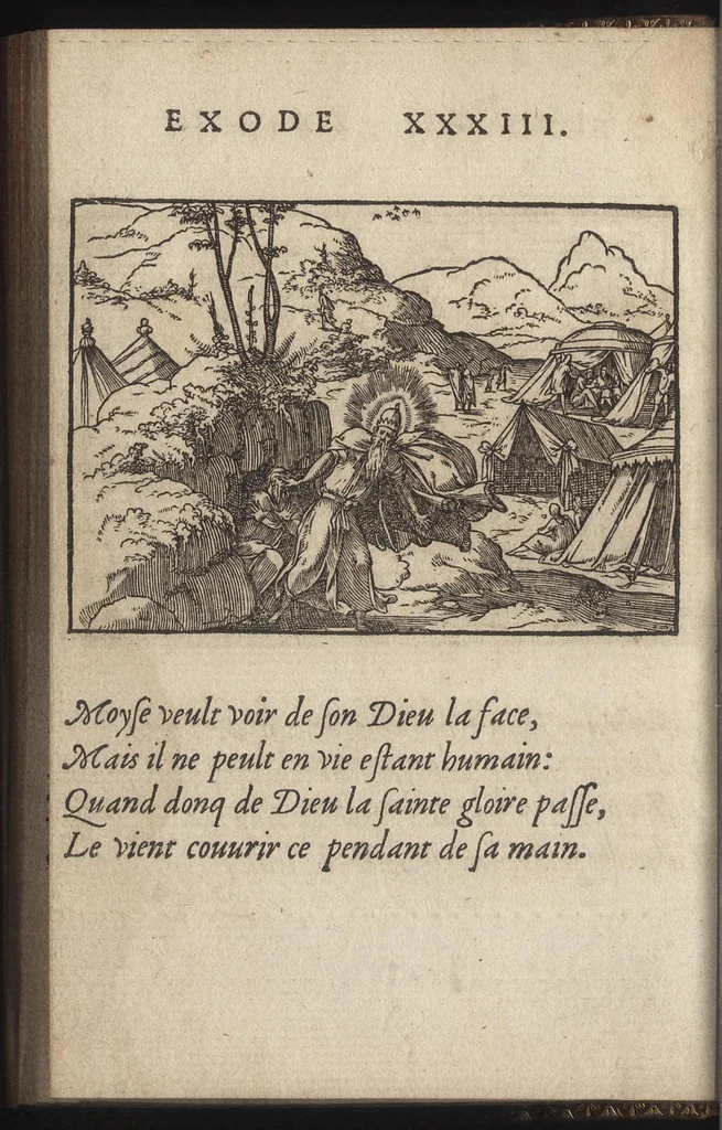 An illustration from Qvadrins historiqves d'Exode, 1553, leaf 61