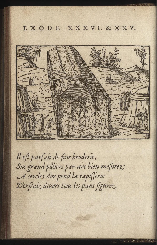 An illustration from Qvadrins historiqves d'Exode, 1553, leaf 65