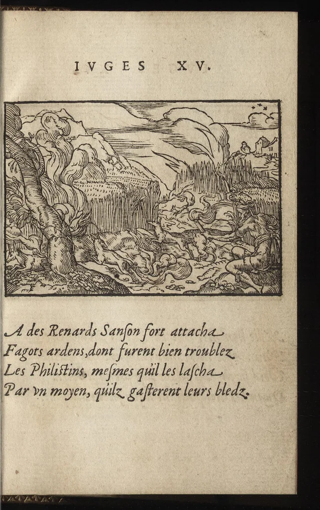 An illustration from Qvadrins historiqves d'Exode, 1553, leaf 84