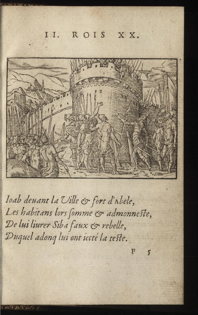 An illustration from Qvadrins historiqves d'Exode, 1553, leaf 94