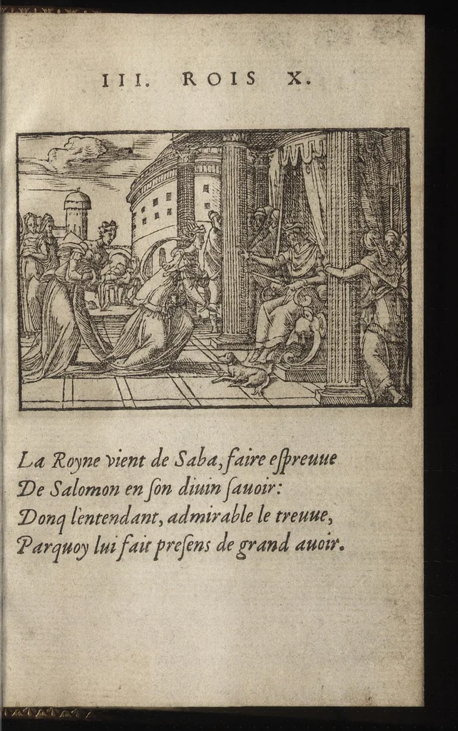 An illustration from Qvadrins historiqves d'Exode, 1553, leaf 96