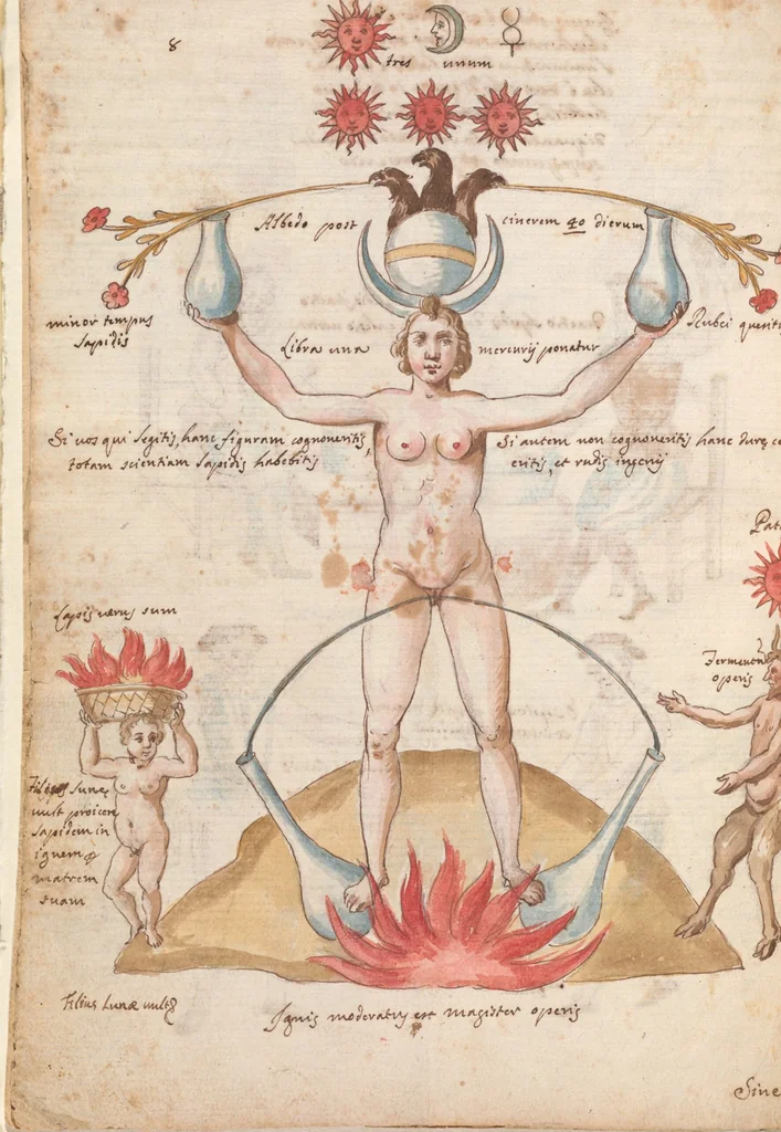 An illustration from Manly Palmer Hall collection of alchemical manuscripts, circa 1500-1825, 1500, leaf 14