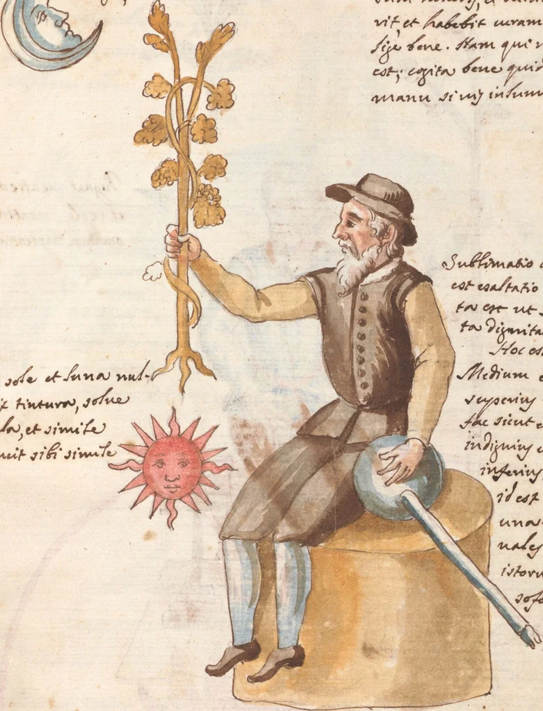 An illustration from Manly Palmer Hall collection of alchemical manuscripts, circa 1500-1825, 1500, leaf 15