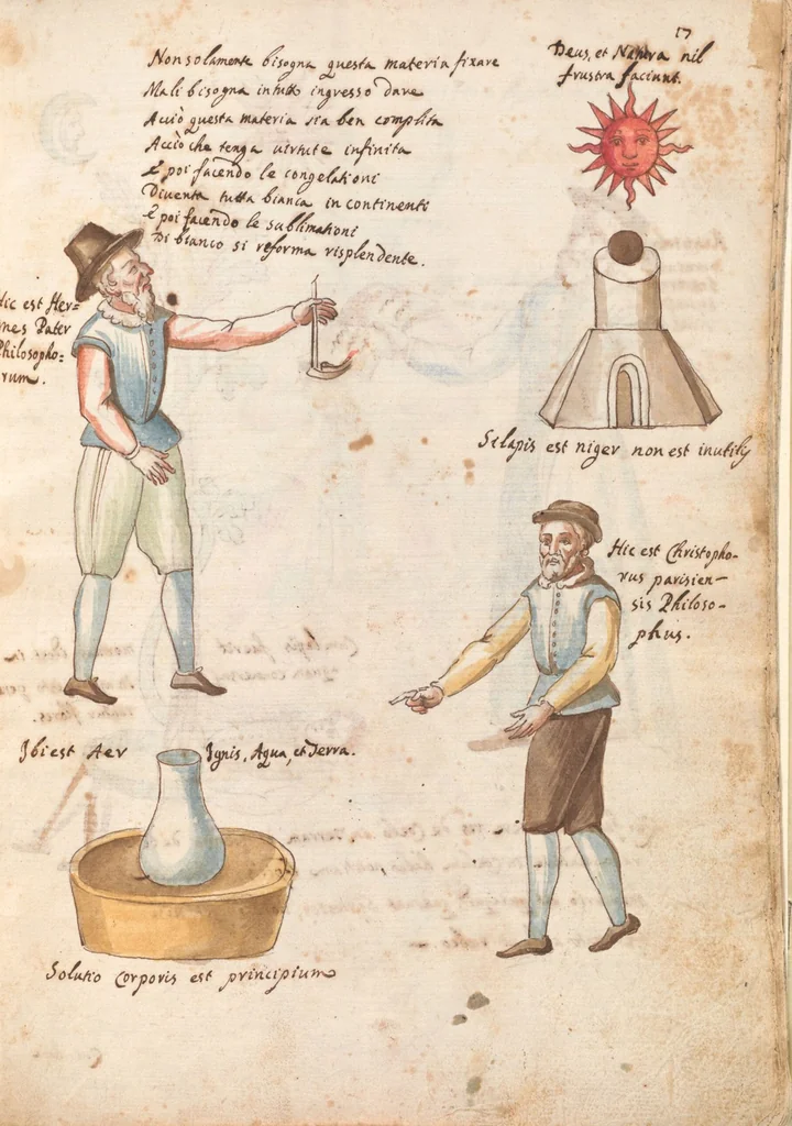 An illustration from Manly Palmer Hall collection of alchemical manuscripts, circa 1500-1825, 1500, leaf 23