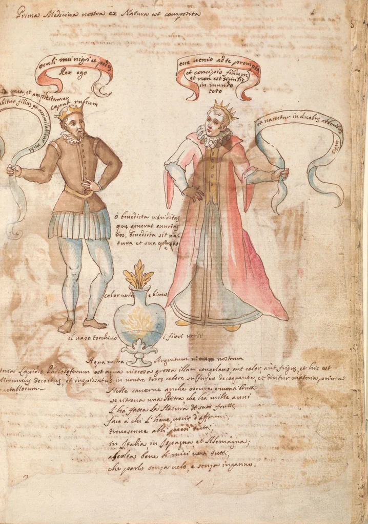 An illustration from Manly Palmer Hall collection of alchemical manuscripts, circa 1500-1825, 1500, leaf 7