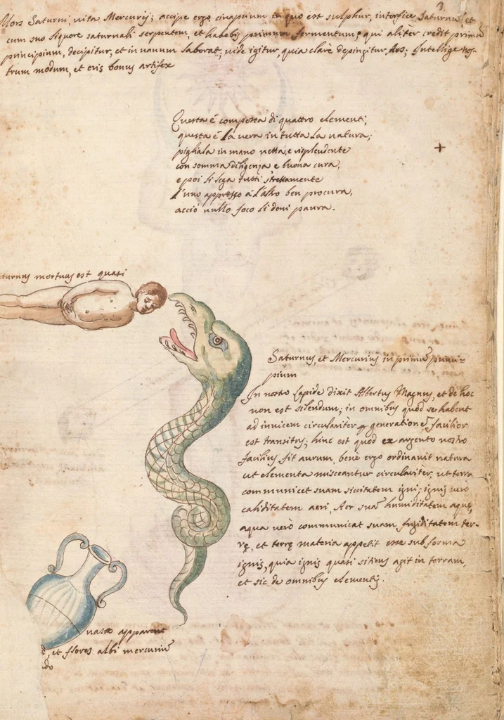 An illustration from Manly Palmer Hall collection of alchemical manuscripts, circa 1500-1825, 1500, leaf 9