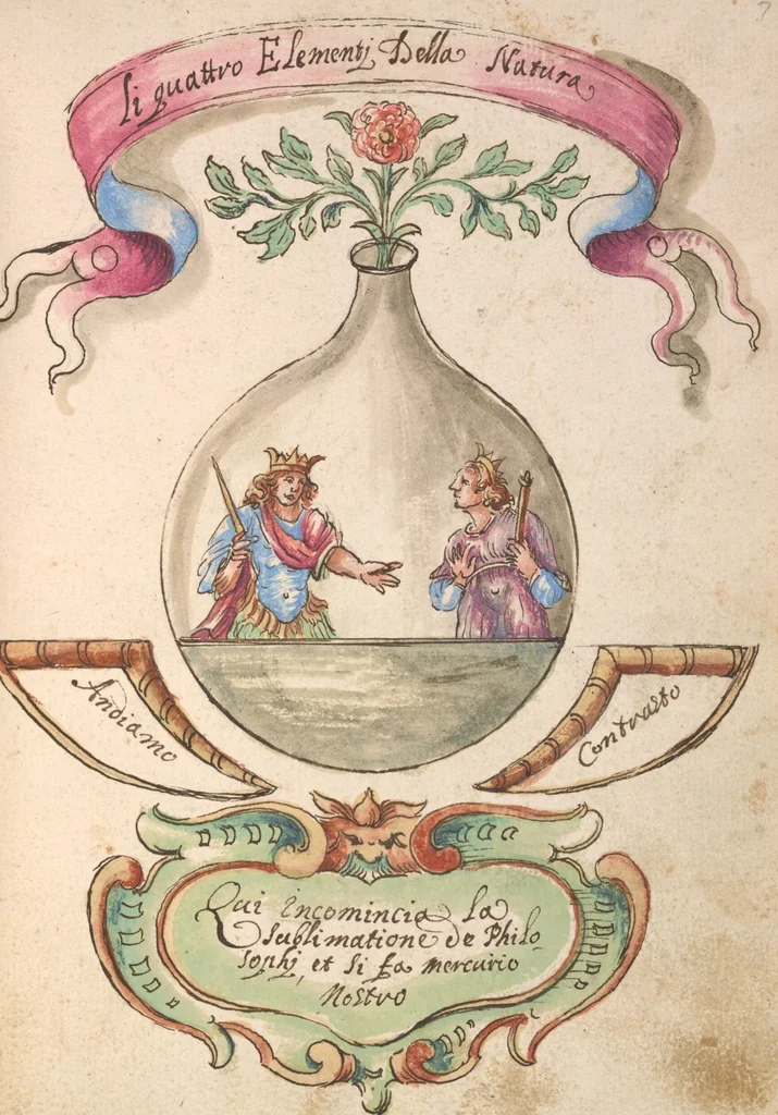 An illustration from Manly Palmer Hall collection of alchemical manuscripts, circa 1500-1825, 1500, leaf 13