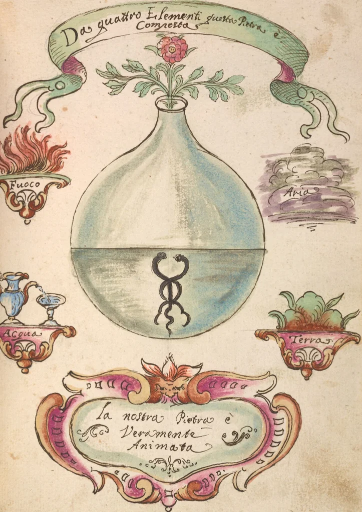 An illustration from Manly Palmer Hall collection of alchemical manuscripts, circa 1500-1825, 1500, leaf 15