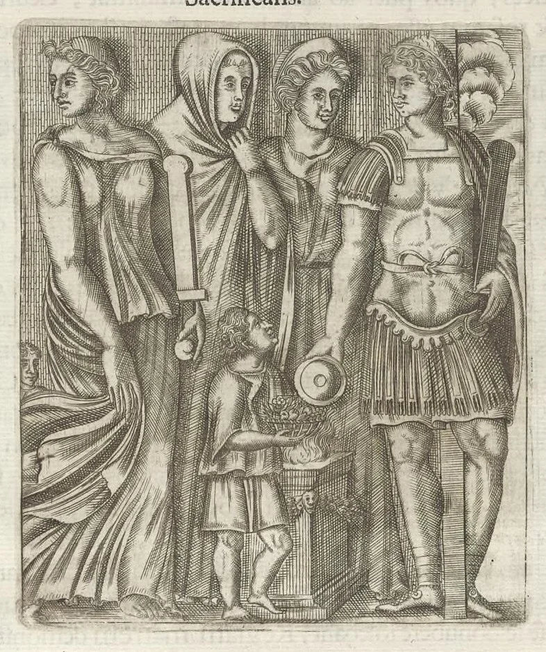 An illustration from Spicilegium antiquitatis, sive, Variarum ex antiquitate elegantiarum, vel novis luminibus illustratarum, vel recens etiam editarum fasciculi, 1692, leaf 136