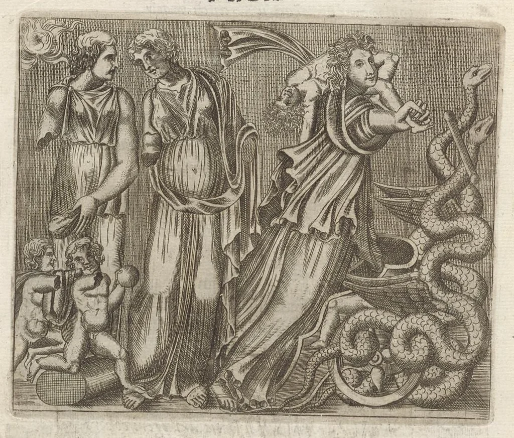 An illustration from Spicilegium antiquitatis, sive, Variarum ex antiquitate elegantiarum, vel novis luminibus illustratarum, vel recens etiam editarum fasciculi, 1692, leaf 143