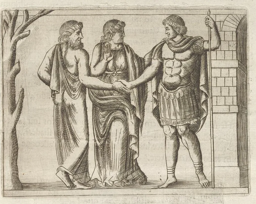 An illustration from Spicilegium antiquitatis, sive, Variarum ex antiquitate elegantiarum, vel novis luminibus illustratarum, vel recens etiam editarum fasciculi, 1692, leaf 164