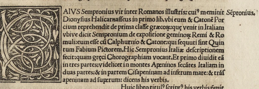 An illustration from Antiquitatũ variarũ volumina XVII, 1515, leaf 166