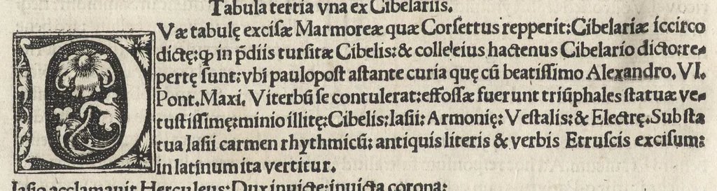 An illustration from Antiquitatũ variarũ volumina XVII, 1515, leaf 47