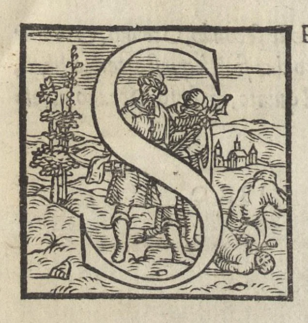 An illustration from Della geneologia de gli dei di m. Giovanni Boccaccio libri qvindeci : ne' quali si tratta dell'origine, & discendenza di tutti gli dei de' gentili : con la spositione, & sensi allegorici delle fauole & con la dichiaratione dell'historie appartenenti a detta materia, 1564, leaf 155